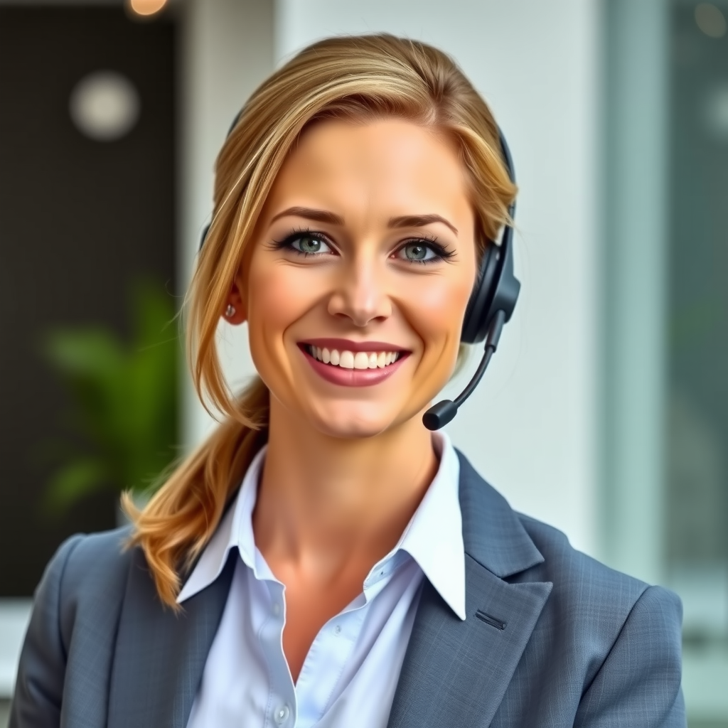 Professional headshot of Sarah Mitchell, Customer Support Lead at Axiom Trade, wearing business attire with a friendly smile