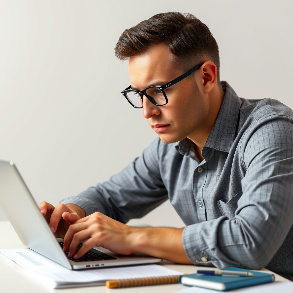 Trader reviewing long-term performance metrics, trading journal entries, and psychological notes on a laptop, demonstrating commitment to continuous improvement